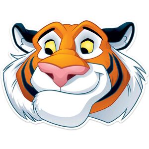 Rajah Tiger Official Disney Aladdin Child Size 2D Card Party Mask Rajah Tiger Official Disney Aladdin Child Size 2D Card Party Mask