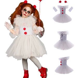 Unbranded (7-8 Years) Pennywise Costume Kids Girls, Halloween Clown IT Cosplay Tutu Dresse Unbranded (7-8 Years) Pennywise Costume Kids Girls, Halloween Clown IT Cosplay Tutu Dresse