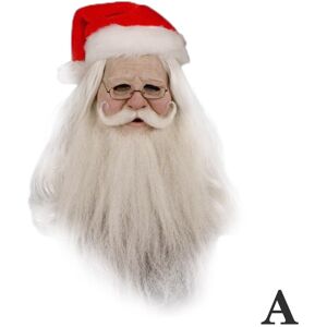 SKESRJTOP ( Santa Claus with glasses) Latex Christmas Elder Old Man Headgear Santa Claus SKESRJTOP ( Santa Claus with glasses) Latex Christmas Elder Old Man Headgear Santa Claus