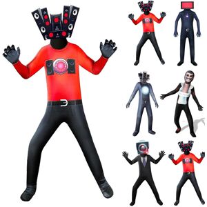 Unbranded (C, 6-7Years) Skibidi Toilet Cosplay Costume Cameraman Fancy Jumpsuit Speaker TV Unbranded (C, 6-7Years) Skibidi Toilet Cosplay Costume Cameraman Fancy Jumpsuit Speaker TV