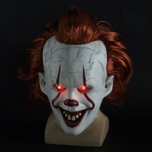 Unbranded (Smile with LED) Pennywise IT Clown Mask LED Light Latex Over Head Halloween Hor Unbranded (Smile with LED) Pennywise IT Clown Mask LED Light Latex Over Head Halloween Hor