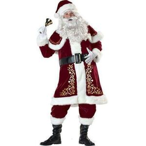 MDSRJONE (XL) Santa Claus Costume Father Christmas Flannel Suit Mens Adult Fancy Dress Ou MDSRJONE (XL) Santa Claus Costume Father Christmas Flannel Suit Mens Adult Fancy Dress Ou