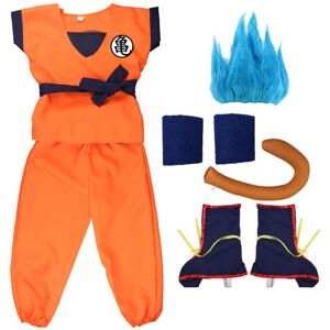 Unbranded (7pcs Blue Wig, 160(height150-165cm)) Cosplay anime Kids Son Goku Costume Anime Unbranded (7pcs Blue Wig, 160(height150-165cm)) Cosplay anime Kids Son Goku Costume Anime