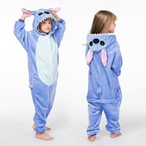 Unbranded (Kids 6-7 years 105cm, Blue Stitch) Kids Blue Stitch Cartoon Animal Pajamas Slee Unbranded (Kids 6-7 years 105cm, Blue Stitch) Kids Blue Stitch Cartoon Animal Pajamas Slee