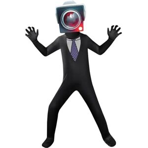 FLEMYE (110/4-5 Years, B Jumpsuit+Mask) Kids Skibidi Toilet TV Man Horror Game Costume FLEMYE (110/4-5 Years, B Jumpsuit+Mask) Kids Skibidi Toilet TV Man Horror Game Costume