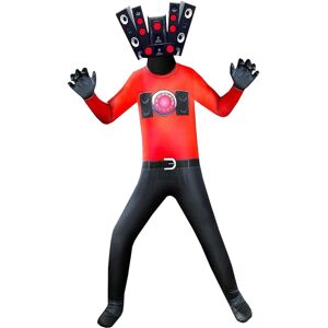 FLEMYE (130/6-7 Years, C Jumpsuit+Mask) Kids Skibidi Toilet TV Man Horror Game Costume FLEMYE (130/6-7 Years, C Jumpsuit+Mask) Kids Skibidi Toilet TV Man Horror Game Costume