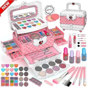 Unbranded Kids Makeup Toy Kit Washable Kids Makeup Beauty Toy With Portable Cosmetic Box K Unbranded Kids Makeup Toy Kit Washable Kids Makeup Beauty Toy With Portable Cosmetic Box K