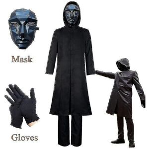 Unbranded (Full set, XXXL) Squid Game Adult Style Boss Costume Mask Gloves Unbranded (Full set, XXXL) Squid Game Adult Style Boss Costume Mask Gloves