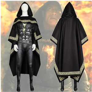 Unbranded (2XL) Men's Black Adam Deluxe Costume Jumpsuit Hooded Cape Cloak For Adult Unbranded (2XL) Men's Black Adam Deluxe Costume Jumpsuit Hooded Cape Cloak For Adult
