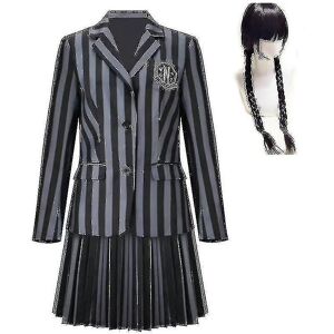 Unbranded (With wig, Adult L) Wednesday Addams Cosplay Costume Set Nevermore Academy Schoo Unbranded (With wig, Adult L) Wednesday Addams Cosplay Costume Set Nevermore Academy Schoo