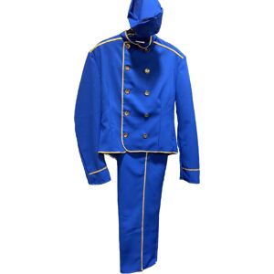 Magic by Freddy (XXL 48/50" chest ) Deluxe Bell Boy / Buttons Costume - Blue / Gold Magic by Freddy (XXL 48/50" chest ) Deluxe Bell Boy / Buttons Costume - Blue / Gold