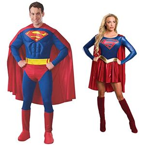 Rubies Official Superman Deluxe with Muscle Chest, Adult Costume - Large & Official Sup Rubies Official Superman Deluxe with Muscle Chest, Adult Costume - Large & Official Sup