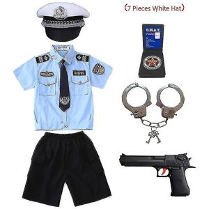 Unbranded (Boy 7 Pieces1, Kids 160) New Kids Child Cop Police Officer Uniform Halloween Po Unbranded (Boy 7 Pieces1, Kids 160) New Kids Child Cop Police Officer Uniform Halloween Po