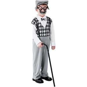 Unbranded (Grey, 10-12 Years) 2-12 Years Kids Halloween Party Old Man Grandpa Cosplay Cost Unbranded (Grey, 10-12 Years) 2-12 Years Kids Halloween Party Old Man Grandpa Cosplay Cost