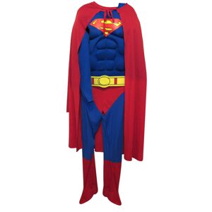 (L, Blue/Red/Yellow) Superman Mens Deluxe Muscles Costume (L, Blue/Red/Yellow) Superman Mens Deluxe Muscles Costume