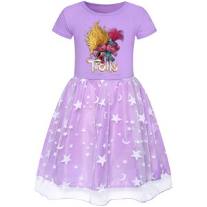 Unbranded (#2 Purple Dress, 130/4-5 years) Girls Trolls Poppy Costume Rainbow Stars Tutu S Unbranded (#2 Purple Dress, 130/4-5 years) Girls Trolls Poppy Costume Rainbow Stars Tutu S
