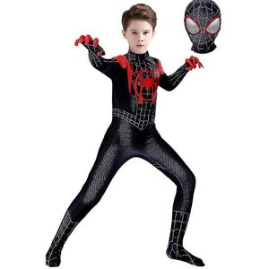 Unbranded (110cm) Kids Miles Morales Costume Spiderman Cosplay Jumpsuit Halloween Cosplay Unbranded (110cm) Kids Miles Morales Costume Spiderman Cosplay Jumpsuit Halloween Cosplay