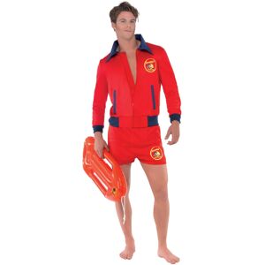 Smiffys Baywatch Lifeguard Costume in Red for Adults, Includes Top and Shorts wi Smiffys Baywatch Lifeguard Costume in Red for Adults, Includes Top and Shorts wi