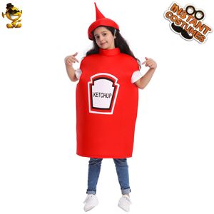 SKESRJTOP (S (4-6Y, 104-116cm)) Children's Spoof Ketchup Mustard Costume Halloween Carniva SKESRJTOP (S (4-6Y, 104-116cm)) Children's Spoof Ketchup Mustard Costume Halloween Carniva