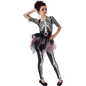 (S, Black/White) Bristol Novelty Girls Skelle Ballerina Costume (S, Black/White) Bristol Novelty Girls Skelle Ballerina Costume