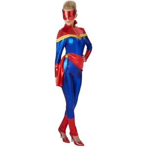 (L, Blue/Red) Captain Marvel Womens/Ladies Costume (L, Blue/Red) Captain Marvel Womens/Ladies Costume