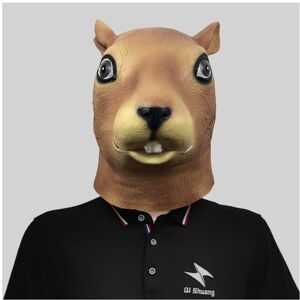 VEISHET (Squirrel Head) Playful Animal Headgear Masks Including Llama Squirrel And Duck VEISHET (Squirrel Head) Playful Animal Headgear Masks Including Llama Squirrel And Duck