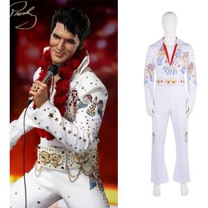 Umnuou (Male, M) Halloween Costumes 2024 Rock singer white Elvis Presley big men and wo Umnuou (Male, M) Halloween Costumes 2024 Rock singer white Elvis Presley big men and wo