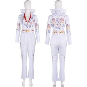 Umnuou (Woman, S) Halloween Costumes 2024 Rock singer white Elvis Presley big men and w Umnuou (Woman, S) Halloween Costumes 2024 Rock singer white Elvis Presley big men and w