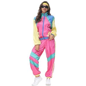 Unbranded (Women, M) 80s Costume Vintage Style Tracksuit 90s Hip Hop Costumes Shell Suit P Unbranded (Women, M) 80s Costume Vintage Style Tracksuit 90s Hip Hop Costumes Shell Suit P