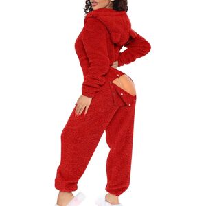Unbranded (Red, Large) Sexy Adult Onesie Pajamas For Women Butt Flap Fleece Hooded One Pie Unbranded (Red, Large) Sexy Adult Onesie Pajamas For Women Butt Flap Fleece Hooded One Pie