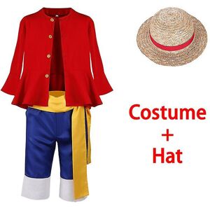Unbranded (costume and hat, adult XL) Luffy Cosplay Costume Anime Monkey D Luffy Cosplay U Unbranded (costume and hat, adult XL) Luffy Cosplay Costume Anime Monkey D Luffy Cosplay U