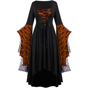 Unbranded (Orange, L) Halloween Womens Gothic Witch Dress Adult Medieval Renaissance Cospl Unbranded (Orange, L) Halloween Womens Gothic Witch Dress Adult Medieval Renaissance Cospl