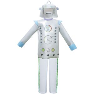 Unbranded (Height 125-135cm) 2025 New Arrival Silver Bot Dress Up Halloween Costumes Girl Unbranded (Height 125-135cm) 2025 New Arrival Silver Bot Dress Up Halloween Costumes Girl