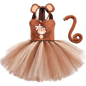Unbranded (7T) Girls Jungle Animal Tutu Dress For Halloween Costume Monkey Giraffe Cows Co Unbranded (7T) Girls Jungle Animal Tutu Dress For Halloween Costume Monkey Giraffe Cows Co