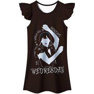 Unbranded (B, 7-8 Years) Wednesday Addams Casual Dress Girls Kids Cosplay Costume Flutter Unbranded (B, 7-8 Years) Wednesday Addams Casual Dress Girls Kids Cosplay Costume Flutter