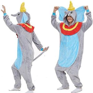 Unbranded (M) Blue Dumbo Animal Elephant Onesie Unisex Adults Cosplay Costume Pajamas Kigu Unbranded (M) Blue Dumbo Animal Elephant Onesie Unisex Adults Cosplay Costume Pajamas Kigu