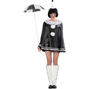 Funny Fashion Pierrot Clown Costume - Poncho style (one size fits most) BLK Funny Fashion Pierrot Clown Costume - Poncho style (one size fits most) BLK