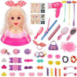 deAO Toys Doll Toy Set Doll Styling Head Hair and Makeup Styling Doll Head Children's Beau deAO Toys Doll Toy Set Doll Styling Head Hair and Makeup Styling Doll Head Children's Beau