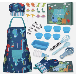 34pcs Kids Baking Set Bake Fun Kitchen Gift Kit Childrens Apron Hat 34pcs Kids Baking Set Bake Fun Kitchen Gift Kit Childrens Apron Hat