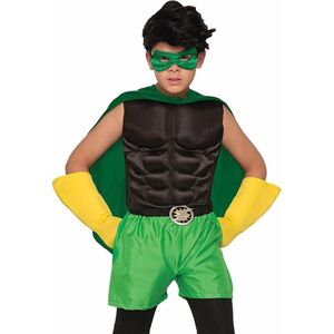 Rubies Rubie's Child's Forum Super Hero Muscle Chest Piece Costume Accessory Black Rubies Rubie's Child's Forum Super Hero Muscle Chest Piece Costume Accessory Black