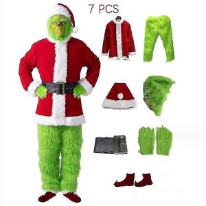 Unbranded (7PCS full set of clothes, ONE SIZE) The Grinch Costume Christmas Cosplay Adult Unbranded (7PCS full set of clothes, ONE SIZE) The Grinch Costume Christmas Cosplay Adult