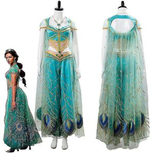 Unbranded (XL) The Movie Aladdin Cosplay Princess Cosplay Jasmine Naomi Scott Green Blue D Unbranded (XL) The Movie Aladdin Cosplay Princess Cosplay Jasmine Naomi Scott Green Blue D