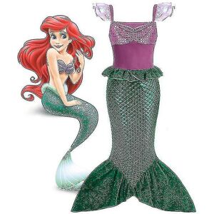 Unbranded (Without wig, 6-7T) Girls Mermaid Princess Dress Ariel Cosplay Costume Kids Hall Unbranded (Without wig, 6-7T) Girls Mermaid Princess Dress Ariel Cosplay Costume Kids Hall