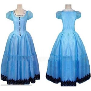 Unbranded (Adult, Tag L=US S) In Alice Wonderland Tim Burton Cosplay Blue Dress Halloween Unbranded (Adult, Tag L=US S) In Alice Wonderland Tim Burton Cosplay Blue Dress Halloween