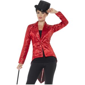 (M, Red) Smiffys Womens/Ladies Sequins Costume Tailcoat (M, Red) Smiffys Womens/Ladies Sequins Costume Tailcoat