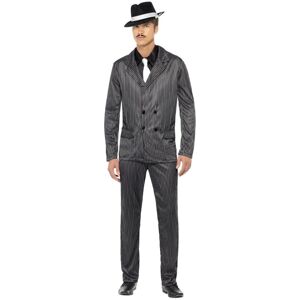 (M R, Black) Smiffys Mens Gangster Pinstripe Costume (M R, Black) Smiffys Mens Gangster Pinstripe Costume