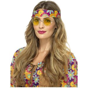 (One Size, Yellow) Smiffys Unisex Adult Hippie Costume Sunglasses (One Size, Yellow) Smiffys Unisex Adult Hippie Costume Sunglasses