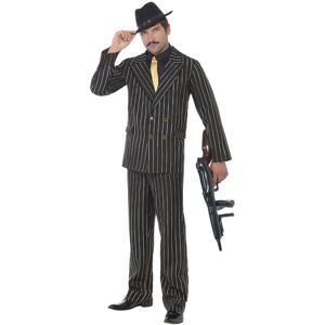 (XL, Black) Smiffys Mens Gangster Stripes Costume Set (XL, Black) Smiffys Mens Gangster Stripes Costume Set