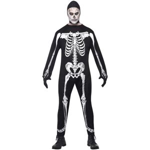 (M, Black) Smiffys Unisex Adult Skeleton Halloween Costume Set (M, Black) Smiffys Unisex Adult Skeleton Halloween Costume Set