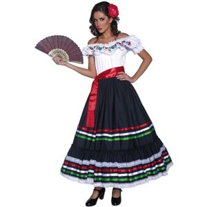 (S, White/Black/Red) Smiffys Womens/Ladies Senorita Western Costume (S, White/Black/Red) Smiffys Womens/Ladies Senorita Western Costume